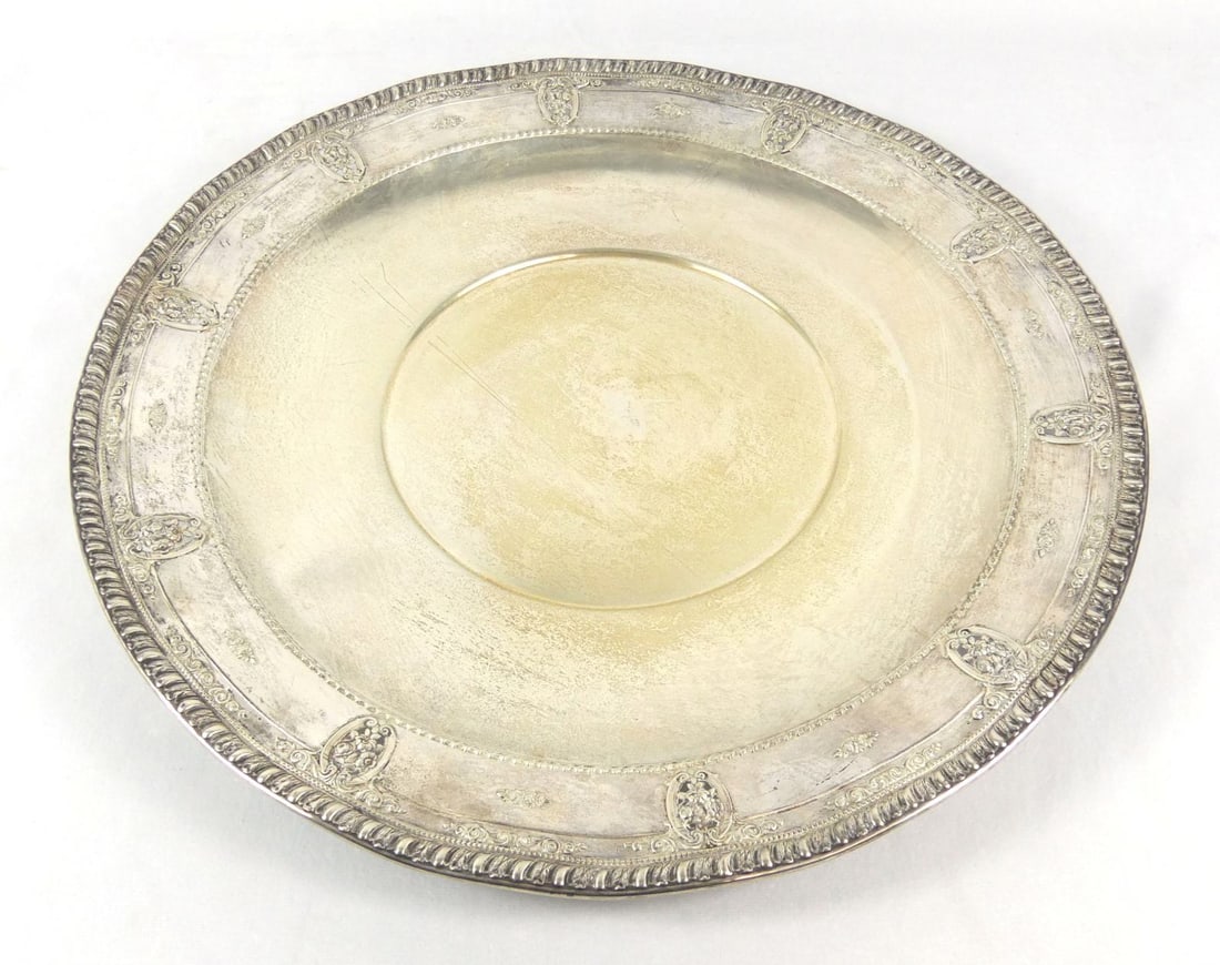 WALLACE 'ROSE POINT' STERLING SILVER BUFFET DISH (1 of 5)