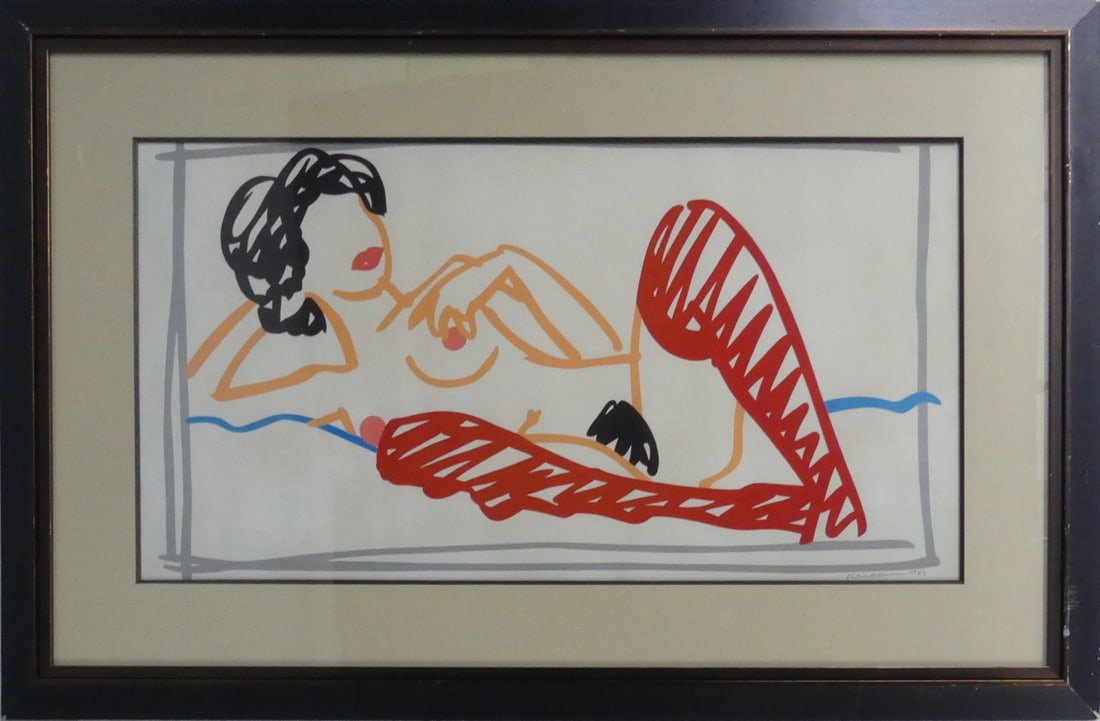 TOM WESSELMANN 'FAST SKETCH RED STOCKING NUDE' (1 of 5)