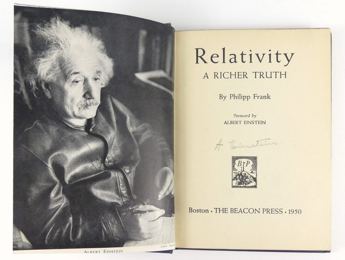 RELATIVITY A RICHER TRUTH EINSTEIN SIGNED BOOK (1 of 8)