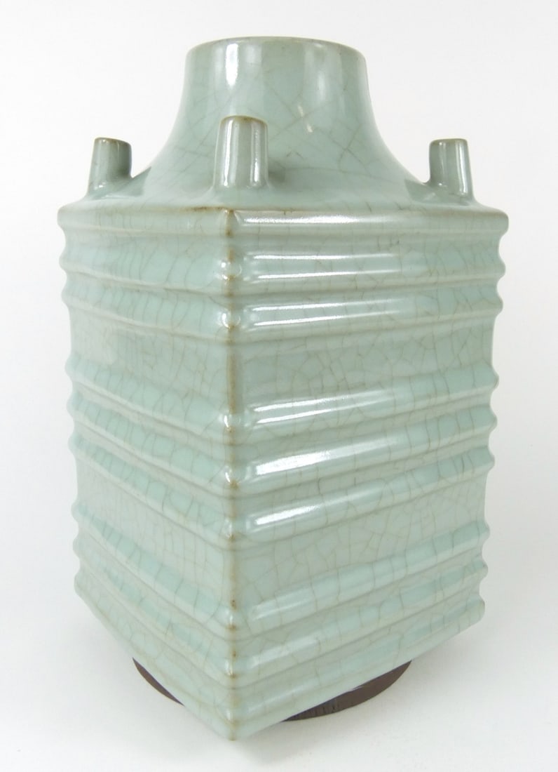 CHINESE CELADON GLAZED FIVE NECK VASE (1 of 7)