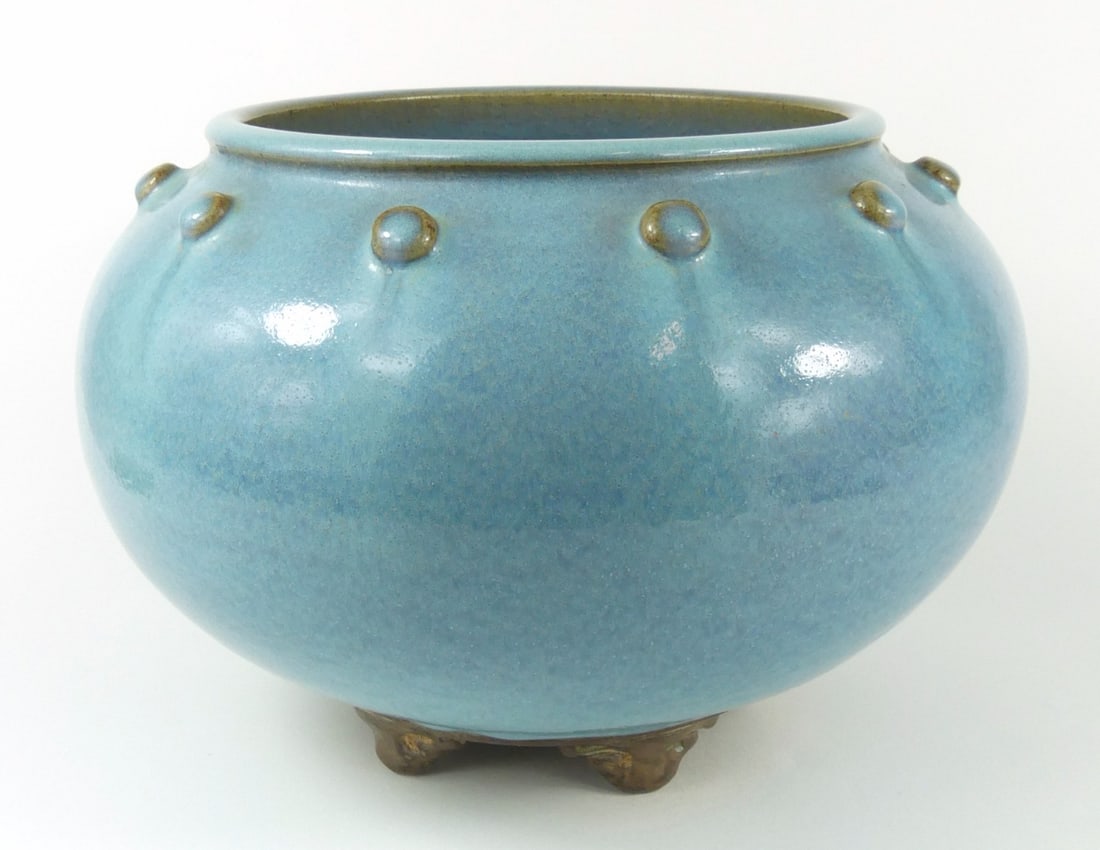 CHINESE JUN WARE CERAMIC CACHEPOT - 3
