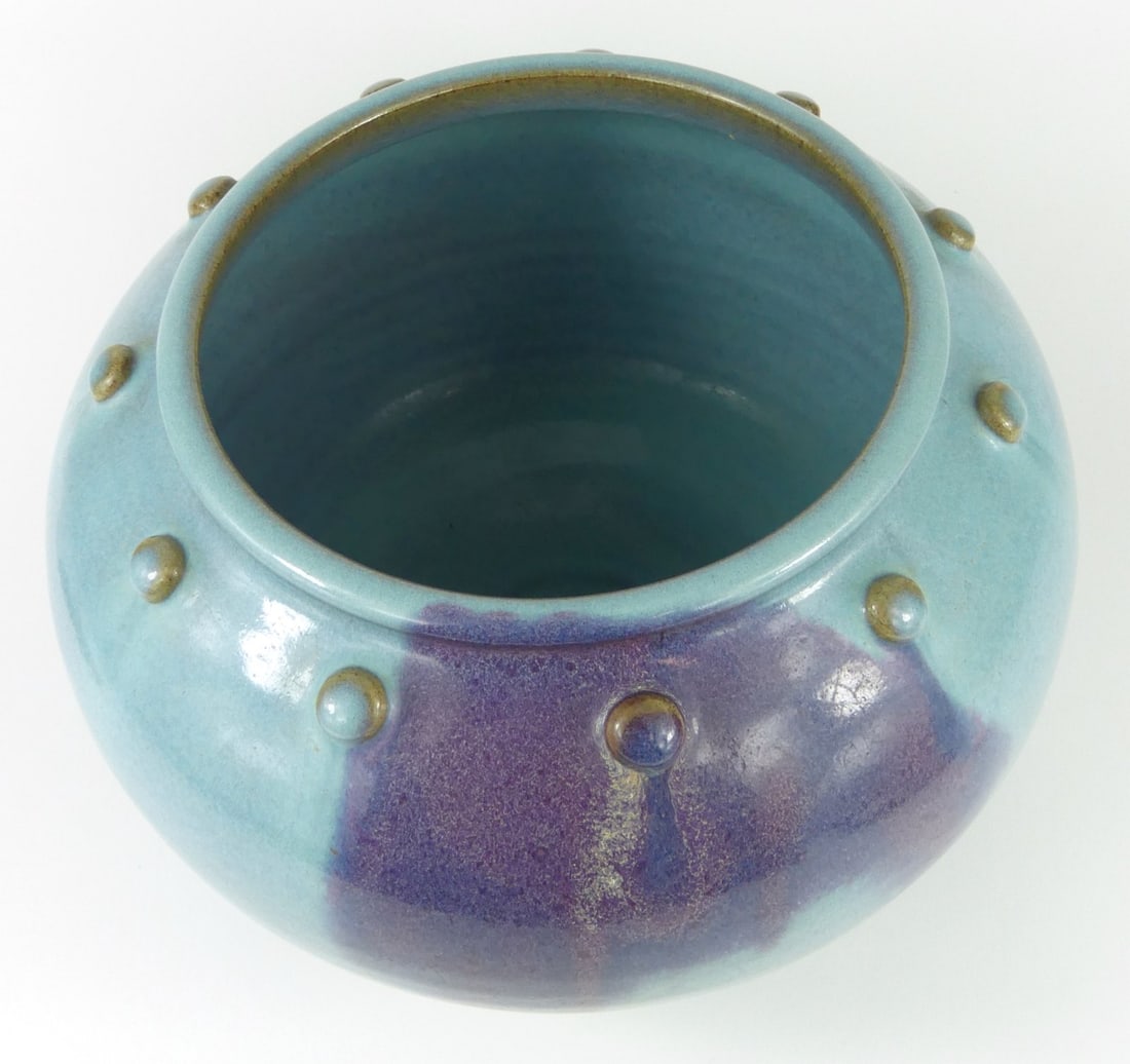 CHINESE JUN WARE CERAMIC CACHEPOT - 5