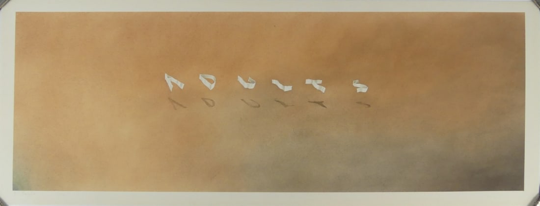 ED RUSCHA 'ADULTS' COLOR LITHOGRAPH (1 of 6)
