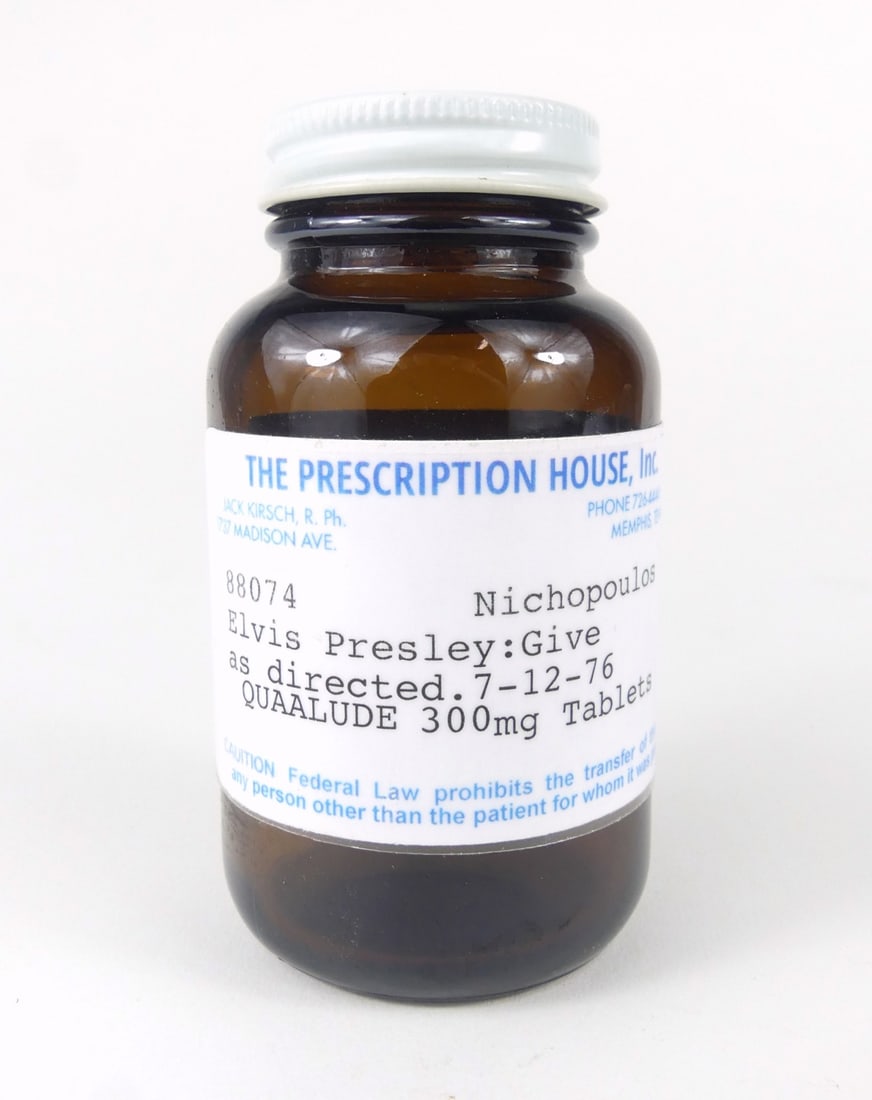 PRESCRIPTION HOUSE ELVIS PRESLEY QUAALUDE BOTTLE (1 of 6)