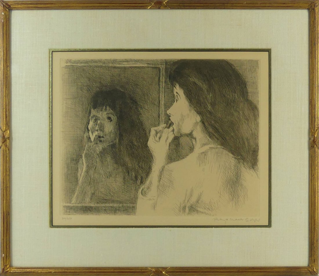 RAPHAEL SOYER 'LIPSTICK' ETCHING & AQUATINT (1 of 8)