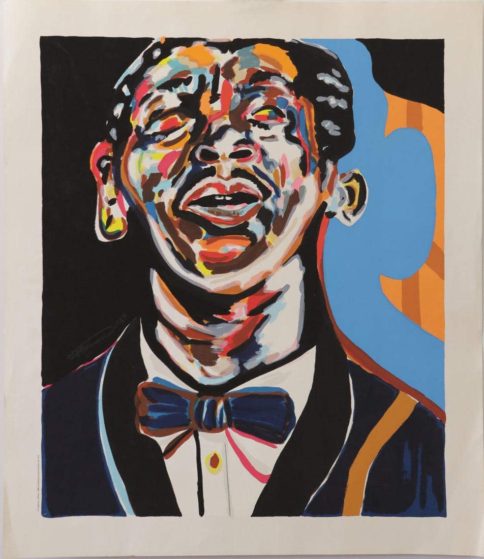 FREDERICK BROWN 'B.B. KING' SERIGRAPH: Fred Brown silkscreen depicting B.B. King, one of America's King of the Blues. Signed in the plate and dated 1989 lower left. Sheet measures 30 1/2" x 26".