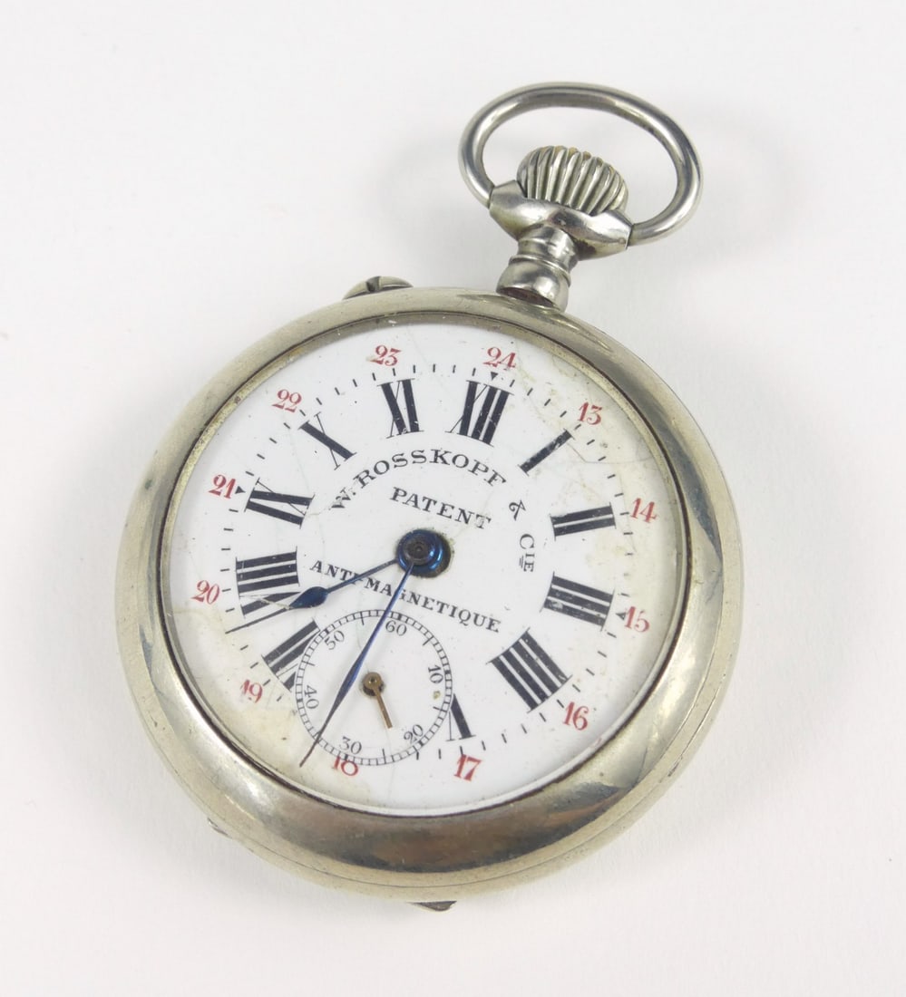 W. ROSKOPF PIN SET POCKET WATCH (1 of 6)
