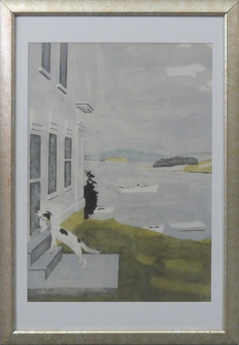 FAIRFIELD PORTER 'THE DOG AT THE DOOR' SIGNED (1 of 5)