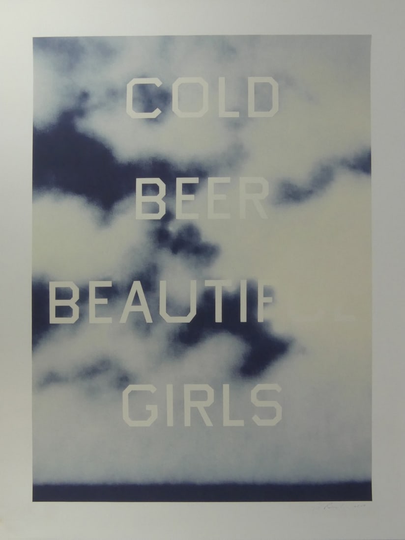 ED RUSCHA 'COLD BEER BEAUTIFUL GIRLS' (1 of 6)