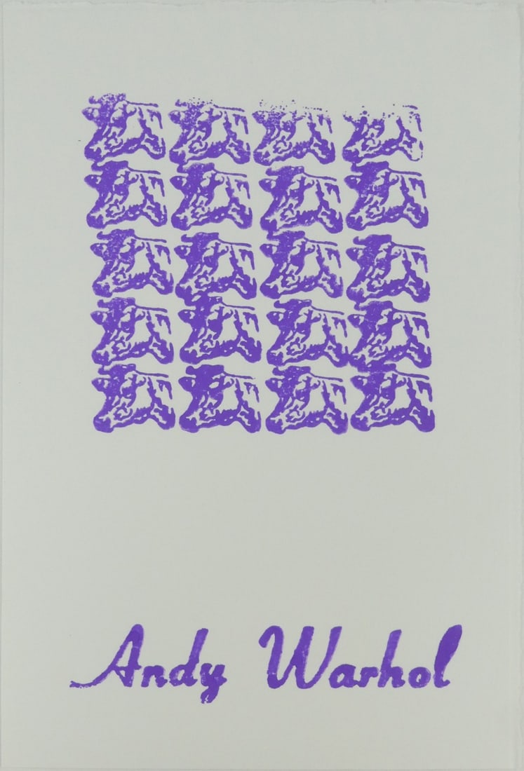 ANDY WARHOL PURPLE COWS (STAMP) (1 of 4)