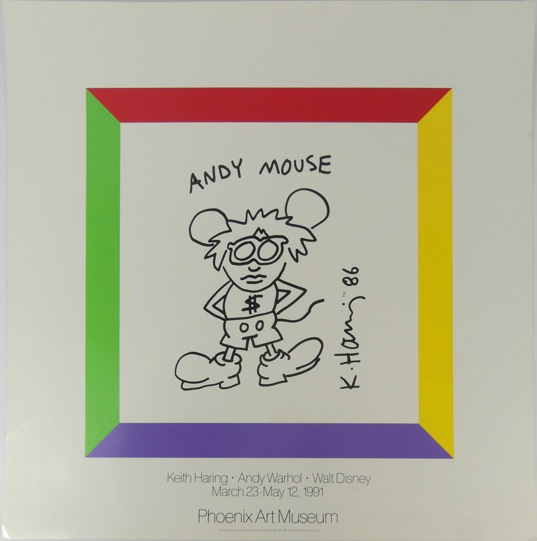 KEITH HARING 'ANDY MOUSE' LITHOGRAPH (1 of 6)