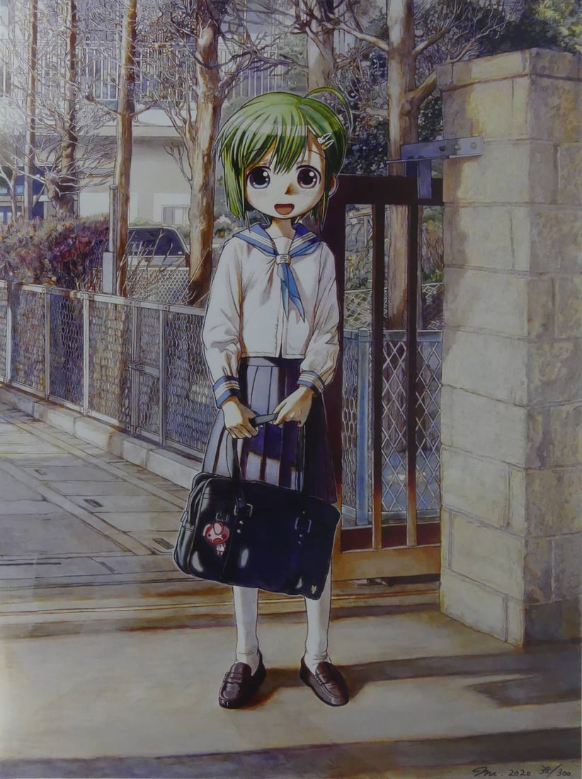 MR. 'I'M JUST WAITING ON A FRIEND' LITHOGRAPH: Mr. (Japanese, b.1969) 'I'm Just Waiting on a Friend' offset lithograph in colors. Hand signed, dated 2020 and numbered 38/300 lower right. Sheet measures 27 1/2" x 20 1/8".