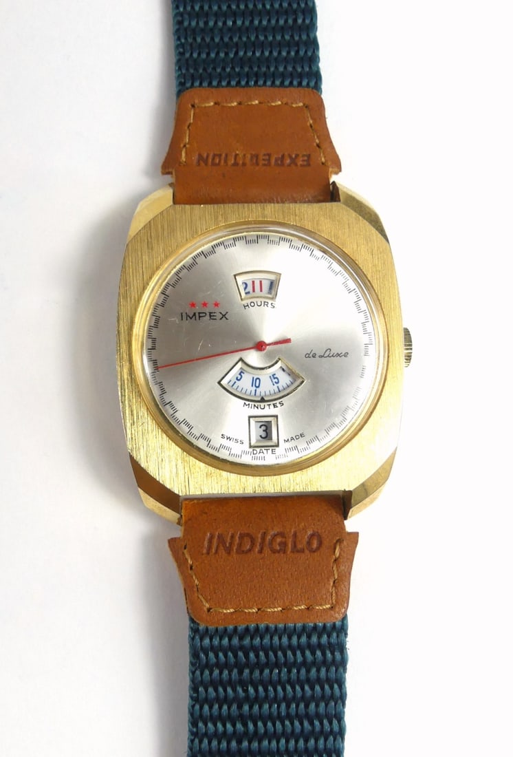 IMPEX DELUXE JUMP HOUR WRISTWATCH (1 of 7)