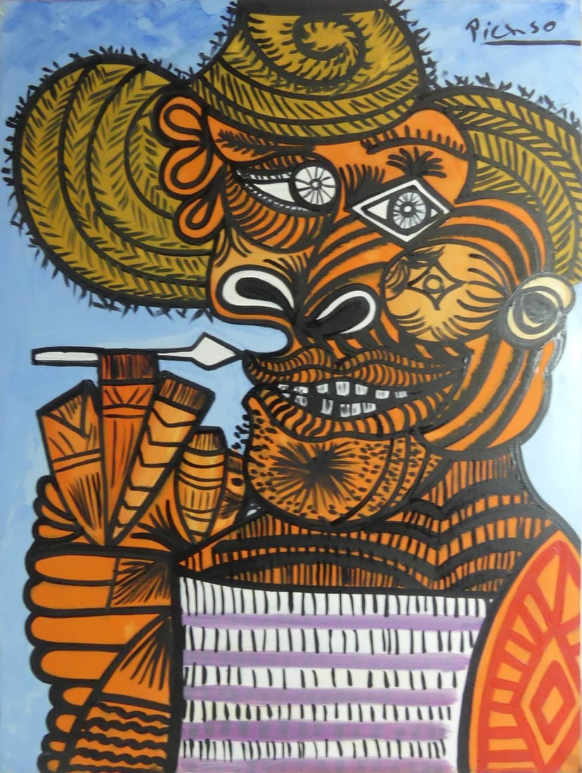THE FISHERMAN OIL ON CANVAS AFTER PICASSO (1 of 7)