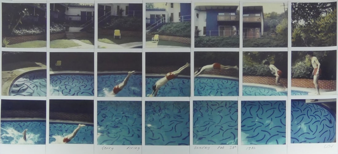 DAVID HOCKNEY 'JERRY DIVING' PHOTOGRAPH COLLAGE (1 of 7)