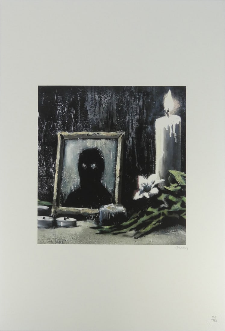 BANKSY 'BLACK LIVES MATTER' LITHOGRAPH: Banksy 'Black Lives Matter' lithograph. Pencil signed and numbered 26/150 lower left. Holds blindstamps to lower edge. Sheet measures 27 5/8" x 19 5/8".