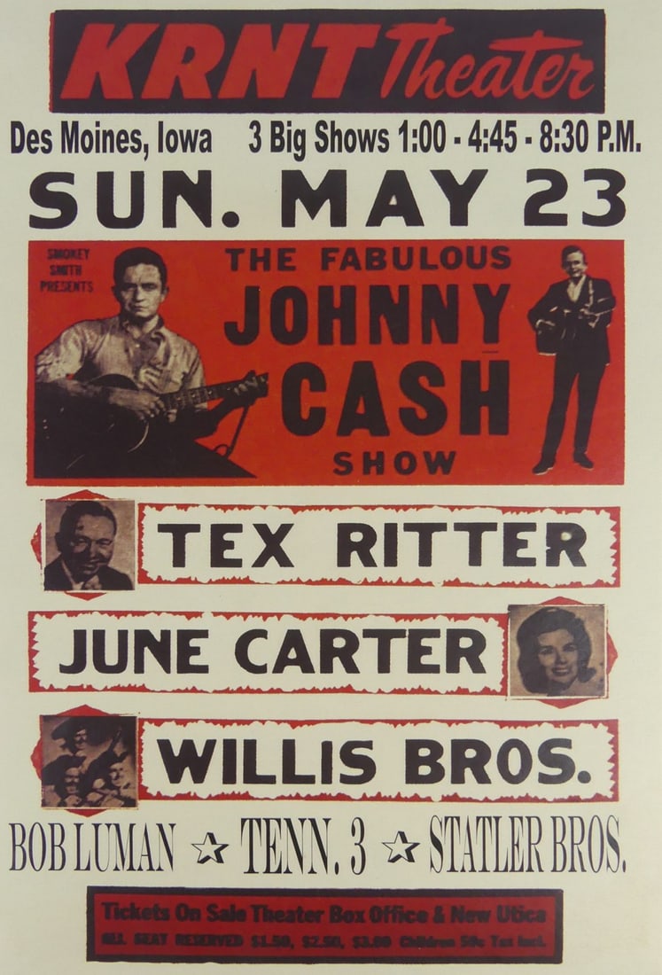THE FABULOUS JOHNNY CASH SHOW LOBBY CARD (1 of 6)