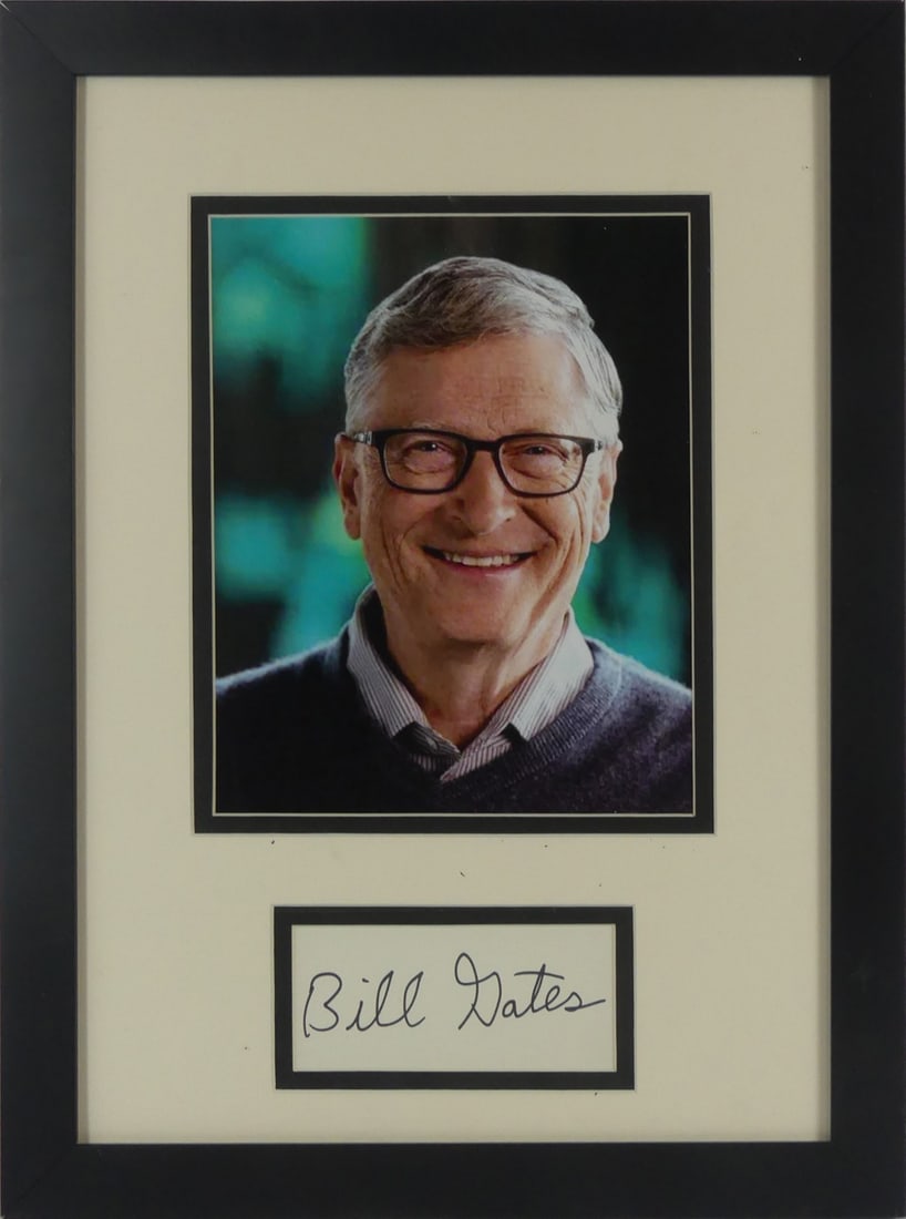 BILL GATES FRAMED AUTOGRAPH (1 of 4)