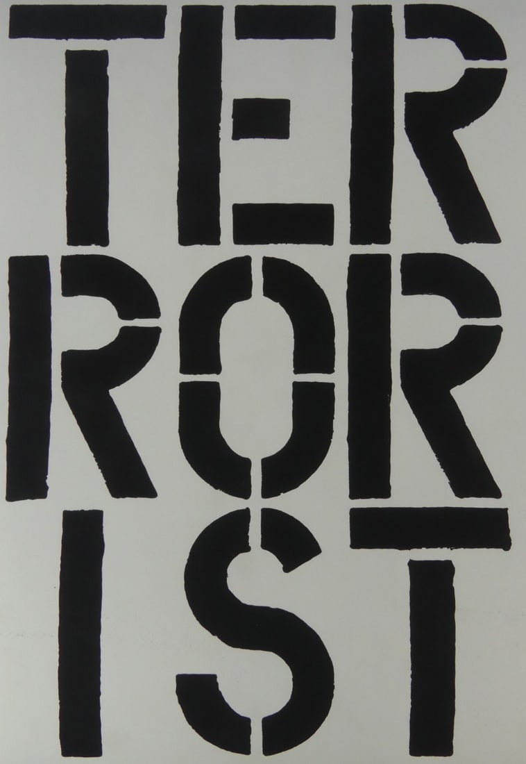 CHRISTOPHER WOOL 'TERRORIST' OFFSET LITHOGRAPH - 2