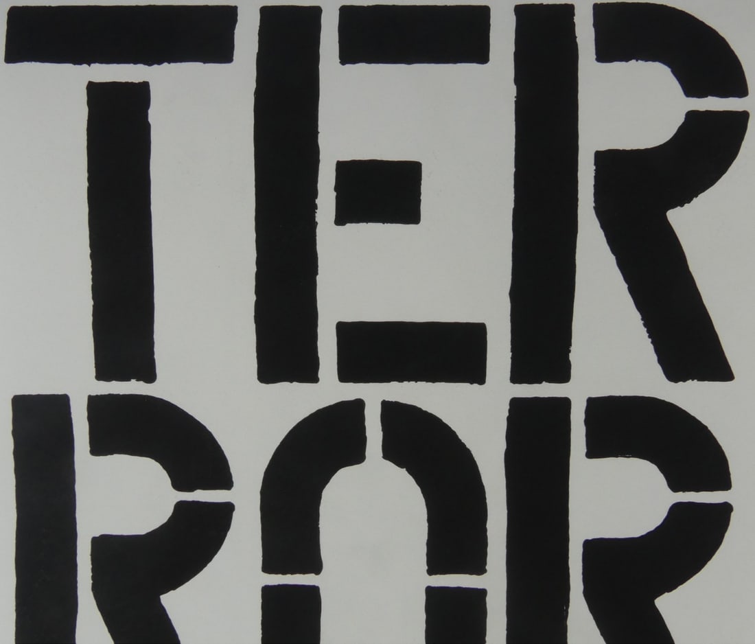 CHRISTOPHER WOOL 'TERRORIST' OFFSET LITHOGRAPH - 3