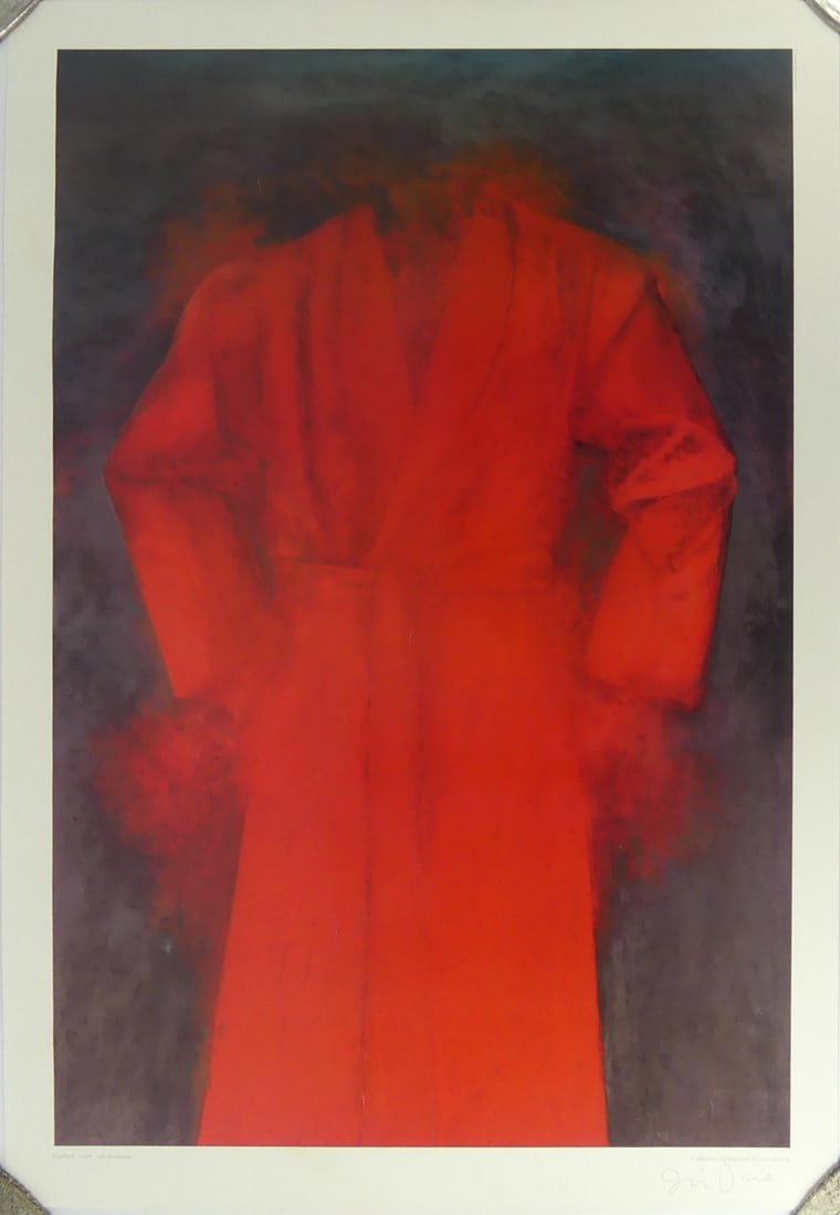 JIM DINE 'RED BATHROBE' SIGNED OFFSET LITHOGRAPH (1 of 10)