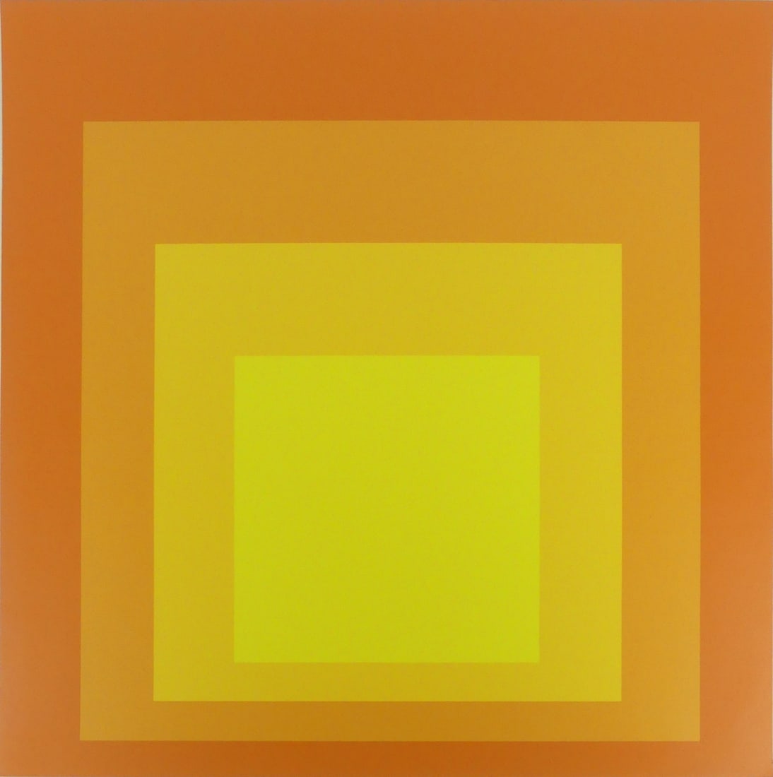 JOSEF ALBERS 'HOMAGE TO THE SQUARE' LITHOGRAPH: Josef Albers 'Homage to the Square' color lithograph. Pencil signed and numbered 22/100 to verso. Published by Gemini G.E.L., Los Angeles, CA. Sheet measures 17 1/4" x 17 1/4".