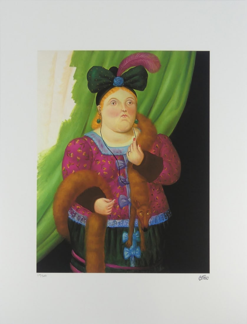 FERNANDO BOTERO 'SOCIETY LADY' LITHOGRAPH (1 of 6)