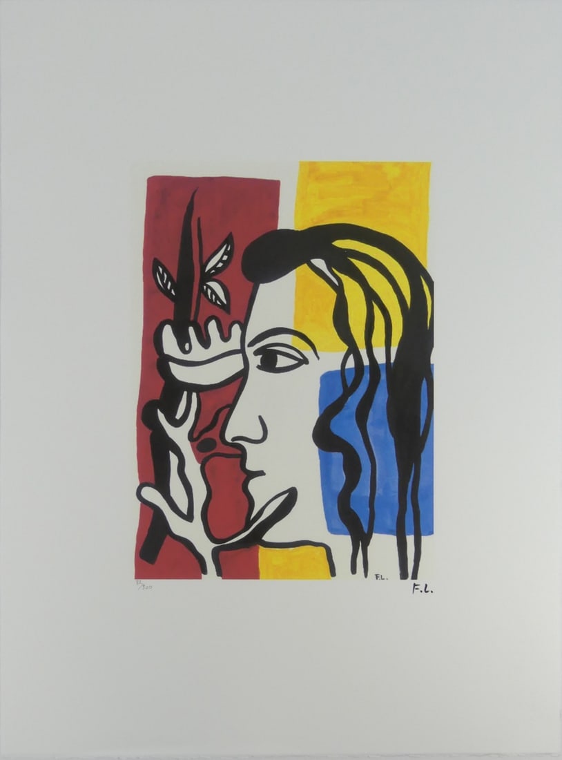 FERNAND LEGER 'LA FIGURE A LA FLEUR' LITHOGRAPH (1 of 7)