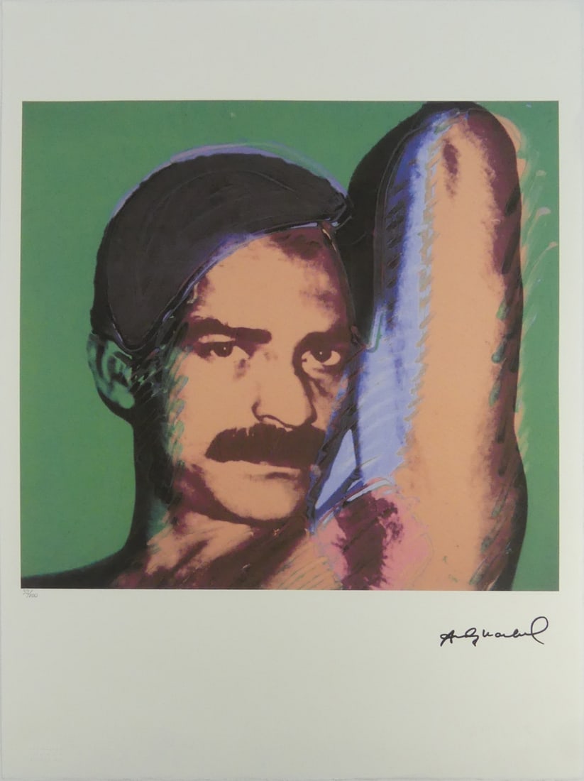 ANDY WARHOL 'VICTOR HUGO' LITHOGRAPH: Andy Warhol 'Victor Hugo' lithograph. Signed in the plate lower right. Numbered in pencil 32/100 and holds blindstamp lower left. Stamped to verso. Sheet measures 22 1/2" x 15 1/8".