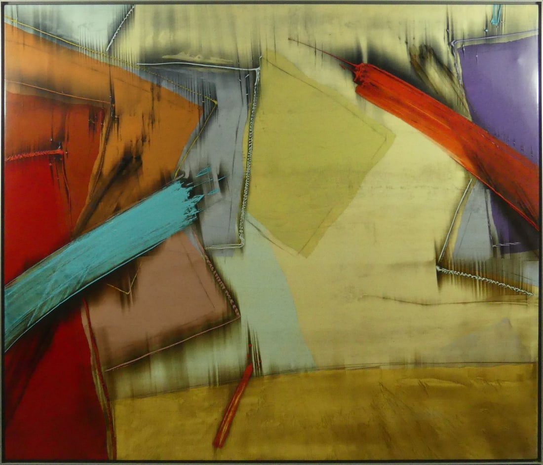 EUGENE BAVINGER 'RIDING WIND' ACRYLIC ON CANVAS (1 of 7)