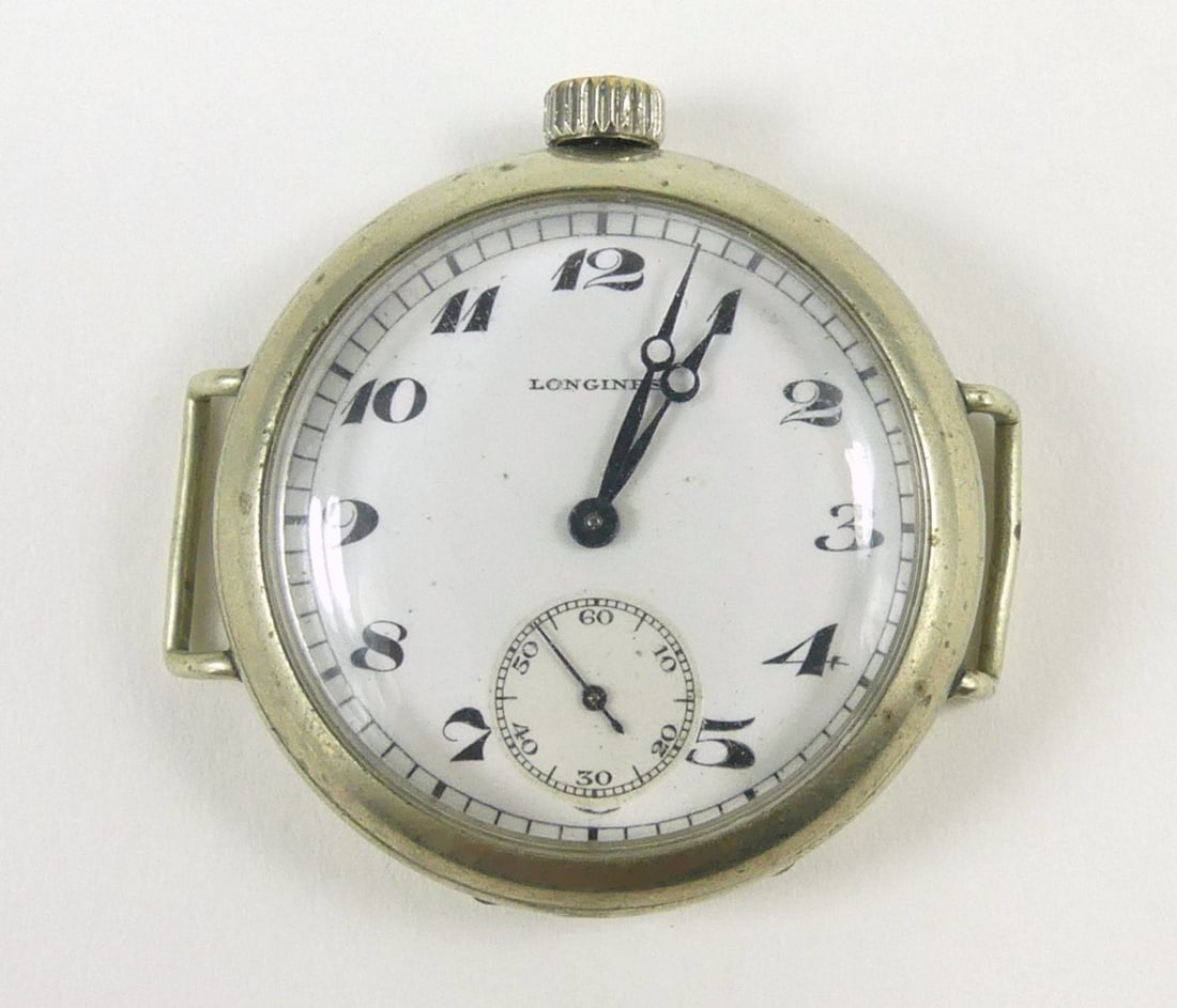 LONGINES SILVER WW1 TRENCH WRISTWATCH (1 of 5)