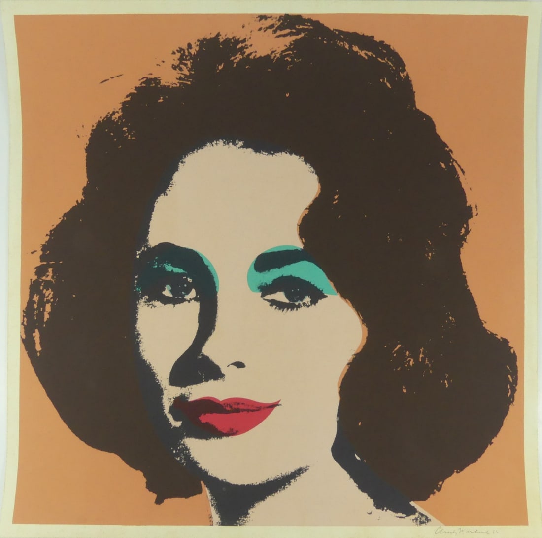 ANDY WARHOL 'LIZ' COLOR OFFSET LITHOGRAPH (1 of 9)