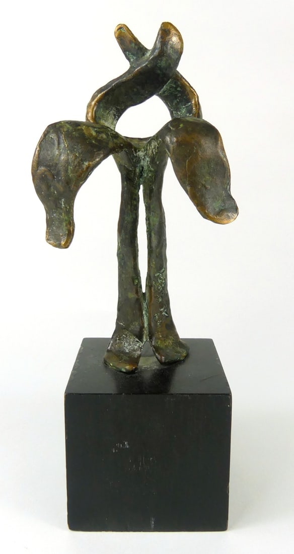 NATHANIEL KAZ MODERNIST BRONZE SCULPTURE (1 of 9)