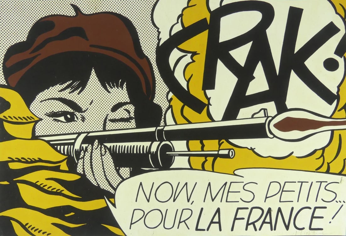 ROY LICHTENSTEIN 'CRAK!' OFFSET LITHOGRAPH - 2