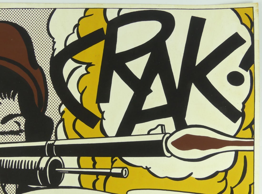 ROY LICHTENSTEIN 'CRAK!' OFFSET LITHOGRAPH - 4