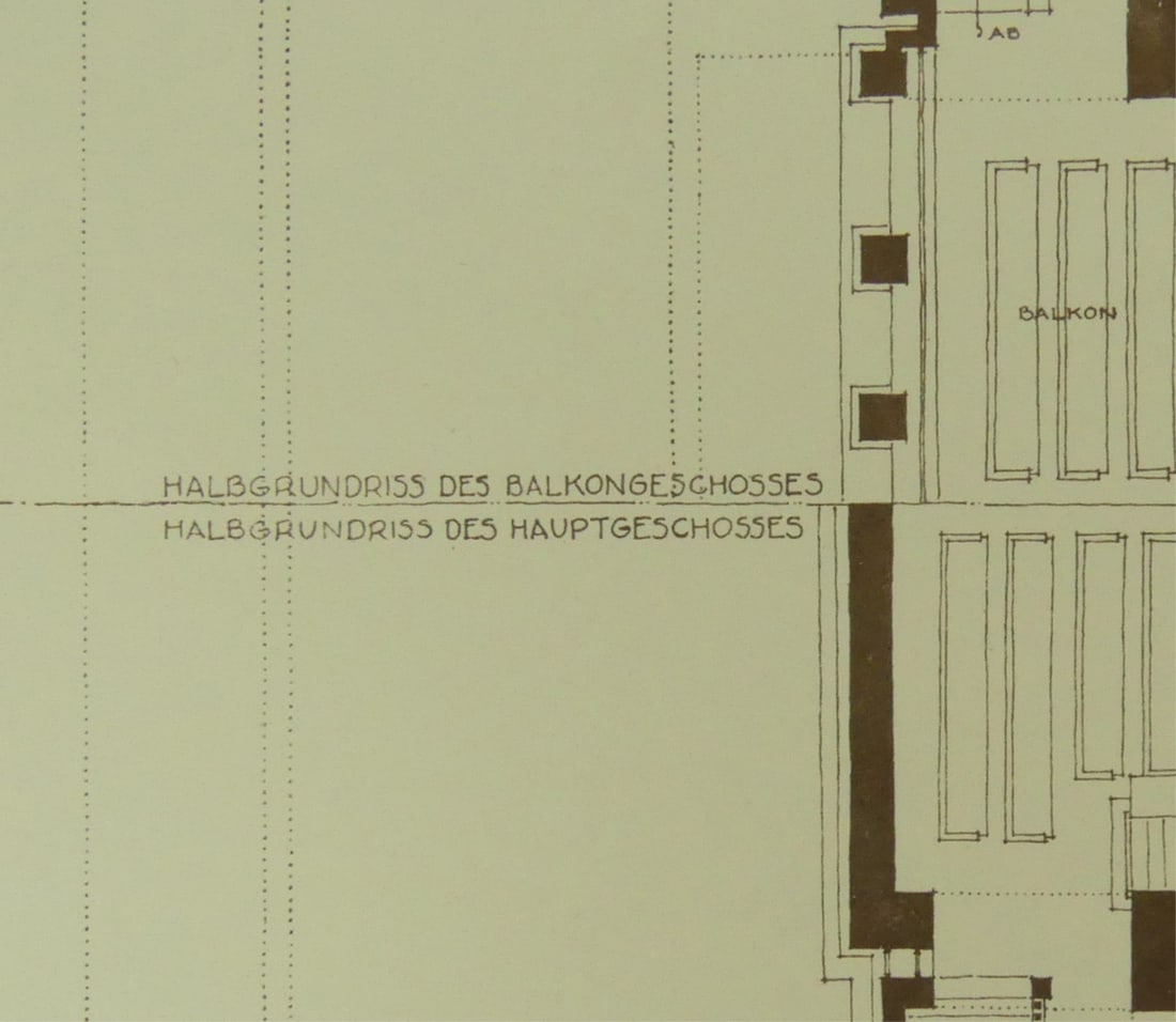 FRANK LLOYD WRIGHT 'UNITY TEMPLE' FLOORPLAN - 3