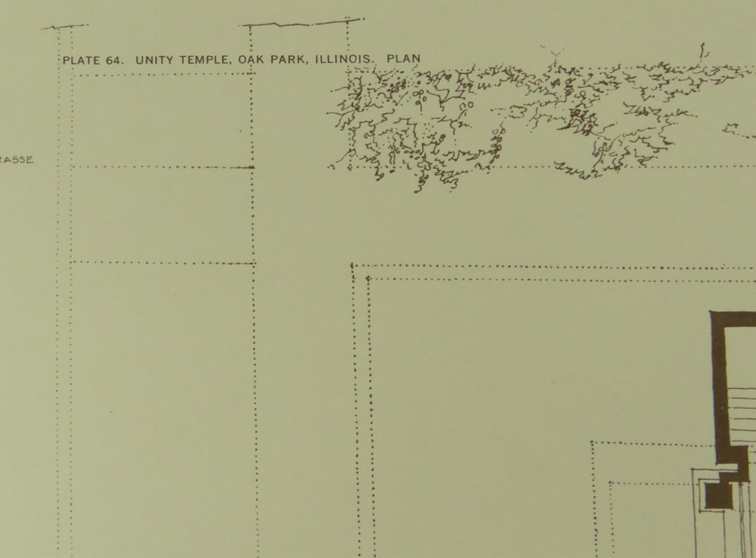 FRANK LLOYD WRIGHT 'UNITY TEMPLE' FLOORPLAN - 4