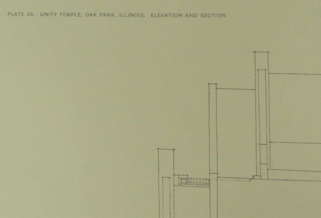 FRANK LLOYD WRIGHT 'UNITY TEMPLE' FLOORPLAN - 3