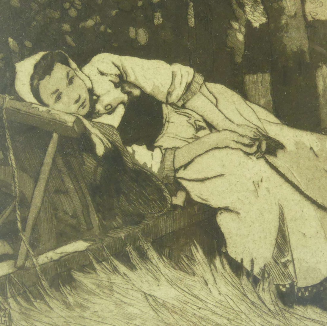 WILLIAM LEE HANKEY DRYPOINT ETCHING - 3