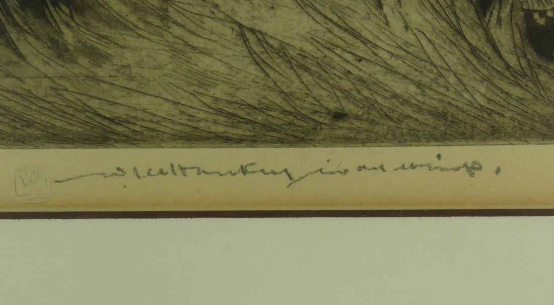 WILLIAM LEE HANKEY DRYPOINT ETCHING - 5