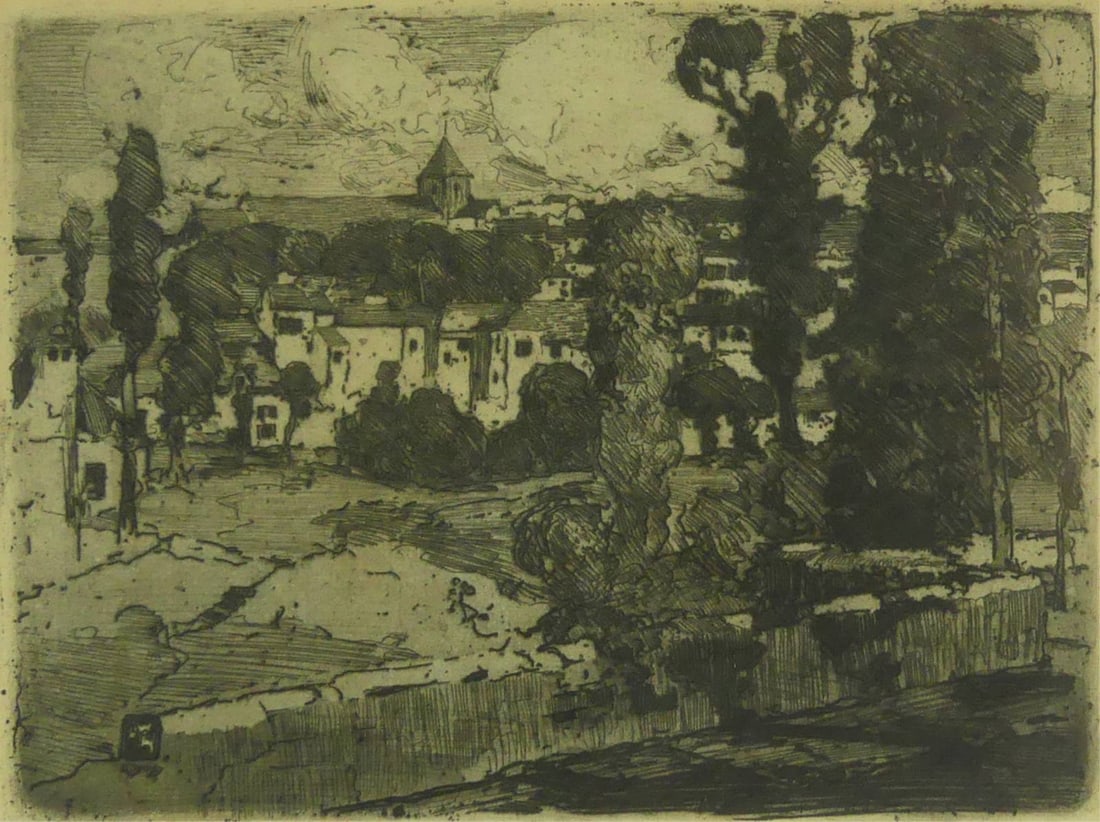 WILLIAM LEE HANKEY DRYPOINT ETCHING - 2