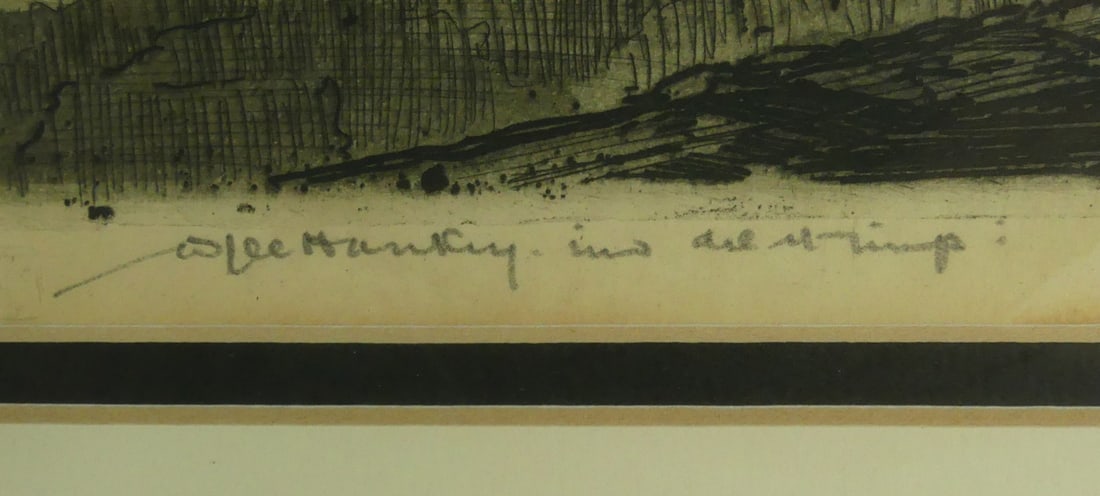 WILLIAM LEE HANKEY DRYPOINT ETCHING - 5