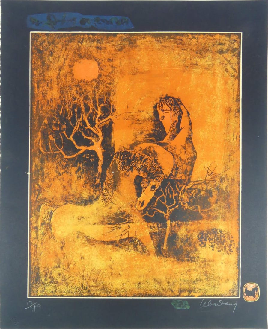 HOI LEBADANG 'HORSES IN THE WILD' LITHOGRAPH (1 of 7)
