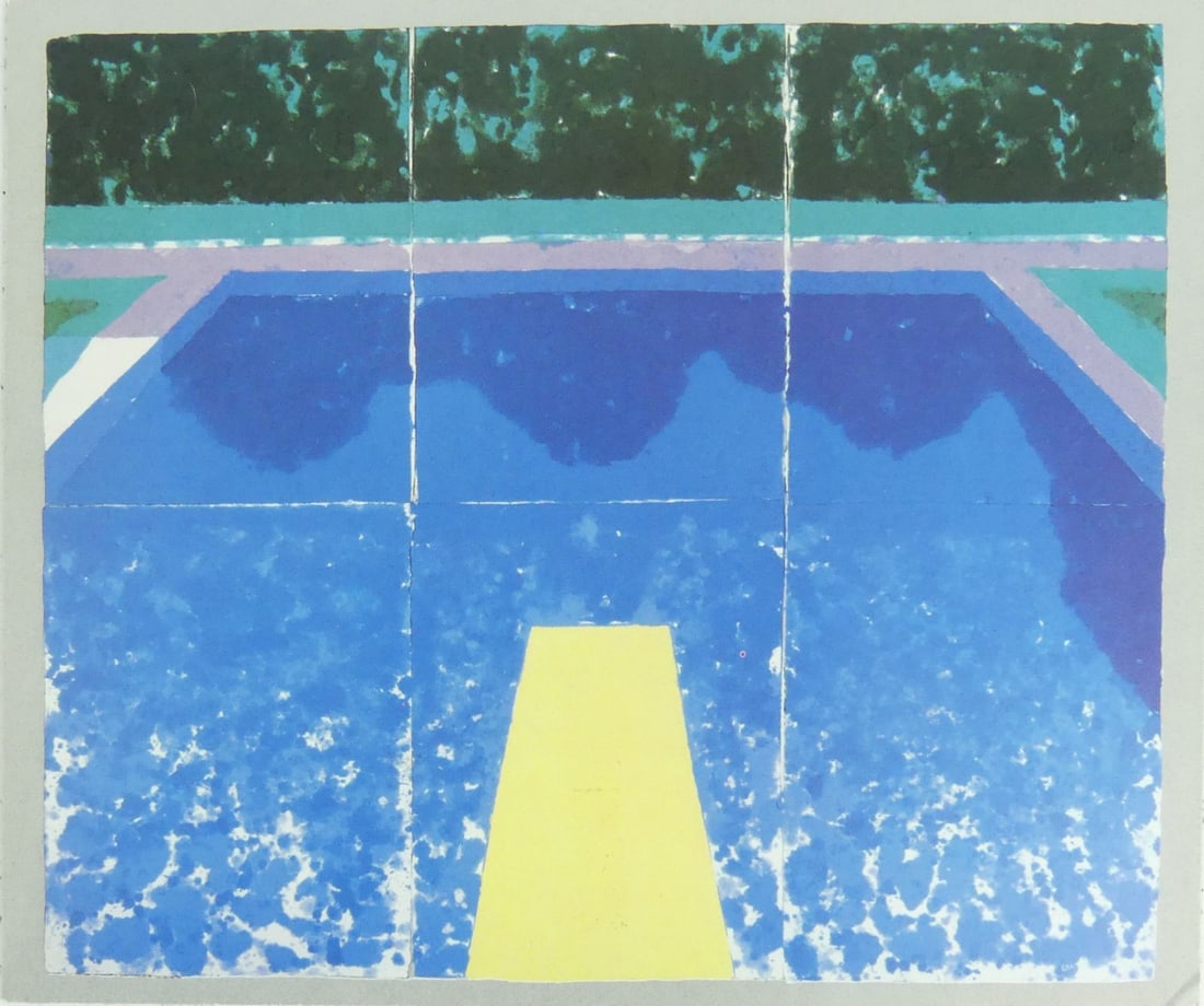 DAVID HOCKNEY 'PAPER POOL' OFFSET LITHOGRAPH (1 of 5)