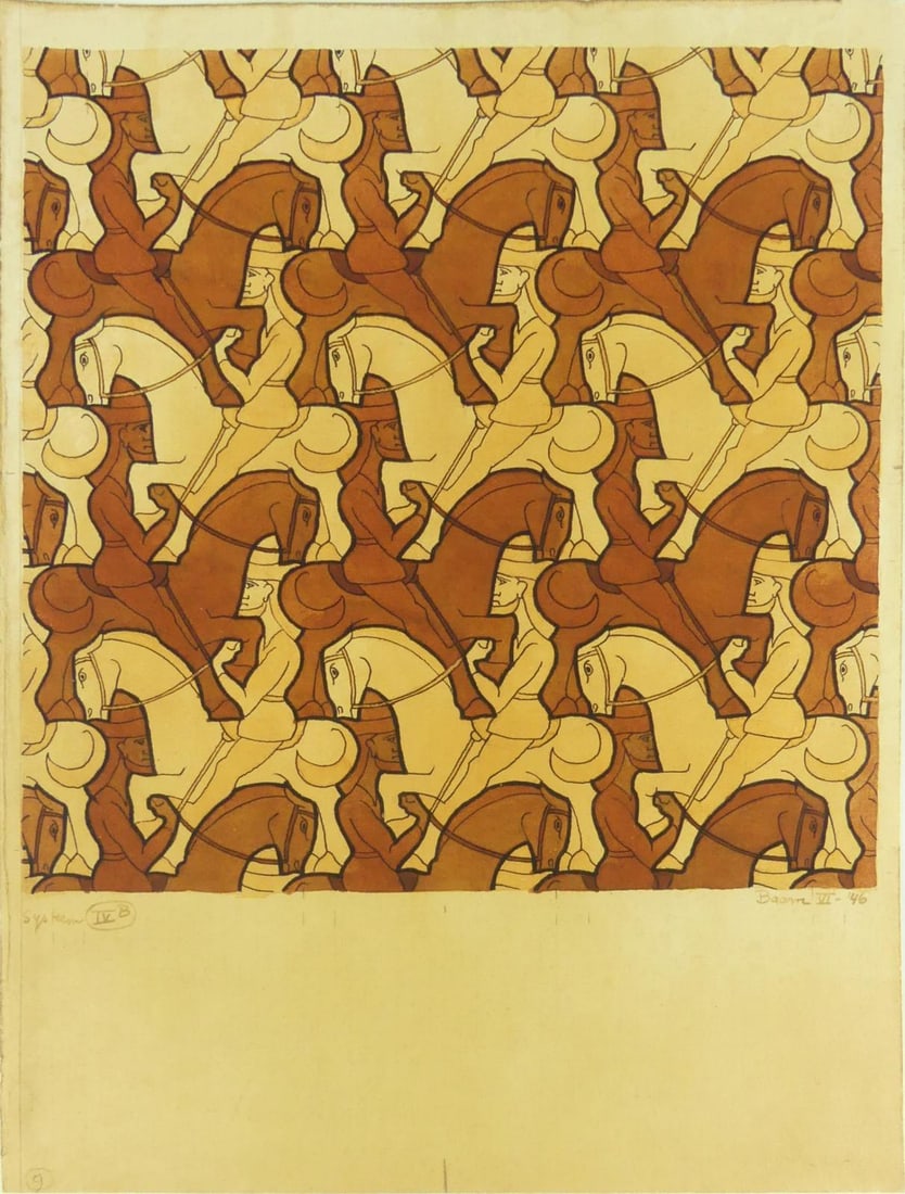 M.C. ESCHER 'HORSEMAN' LITHOGRAPH (1 of 6)