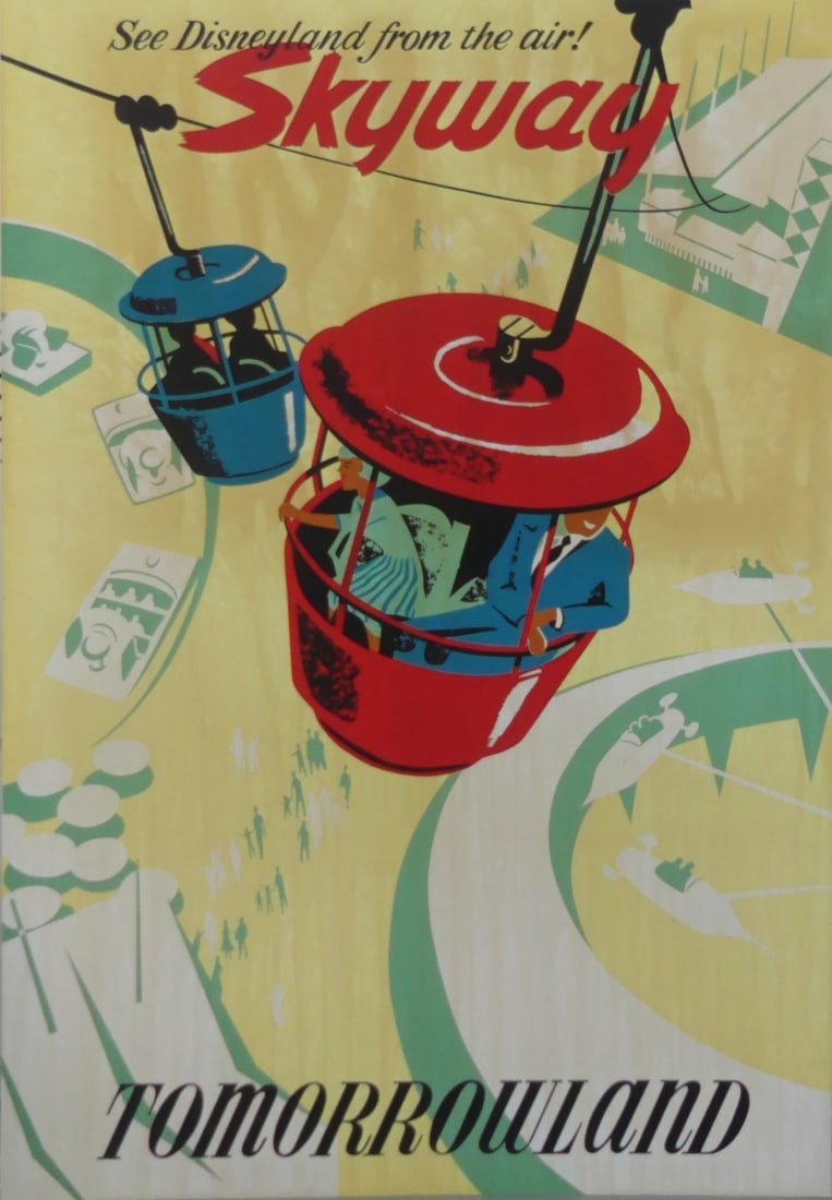 DISNEYLAND SKYWAY TOMORROWLAND ATTRACTION POSTER (1 of 4)