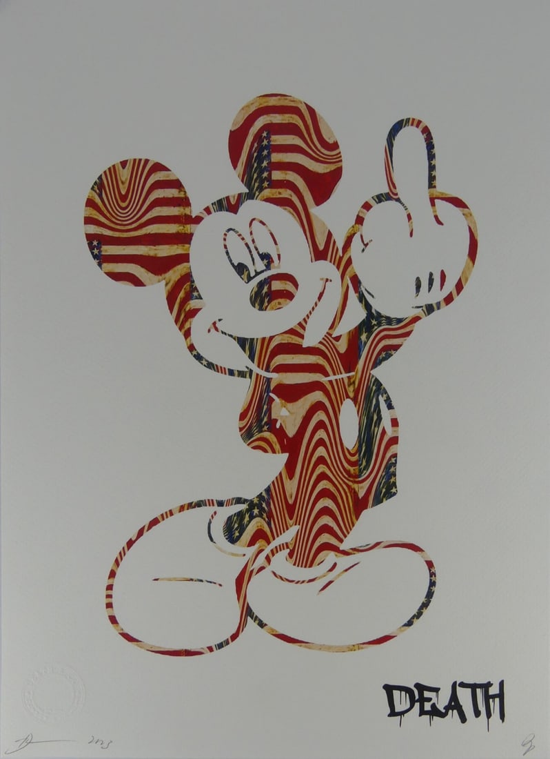 DEATH NYC 'AMERICAN FLAG MICKEY MOUSE' LITHOGRAPH (1 of 8)