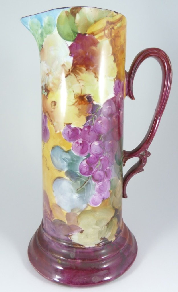 HOHENZOLLARN GERMAN HAND PAINTED PITCHER SIGNED (1 of 7)