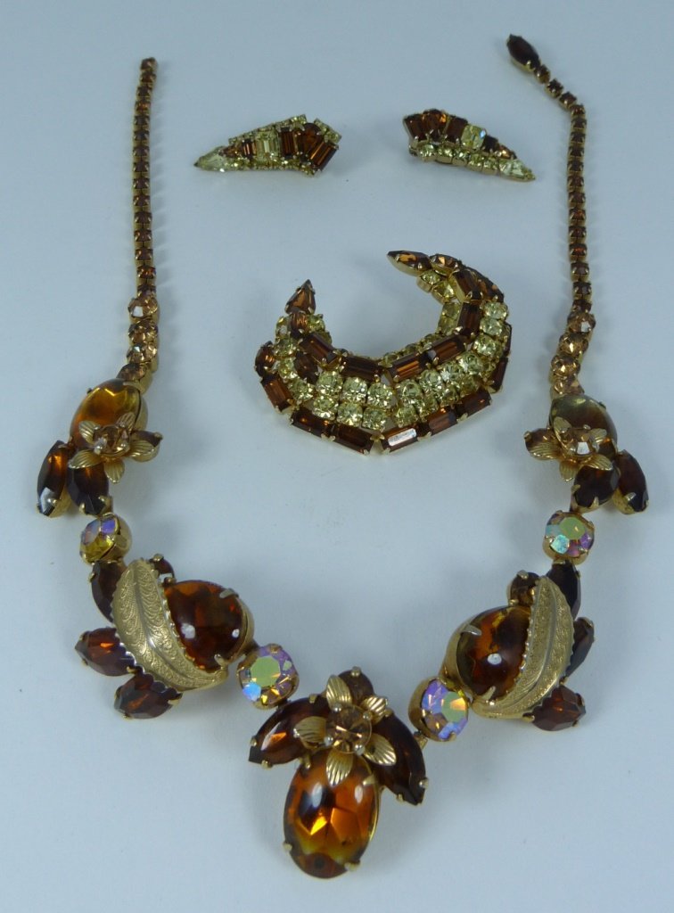 SIGNED RHINESTONE COSTUME SUITE SHERMAN WEISS (1 of 4)