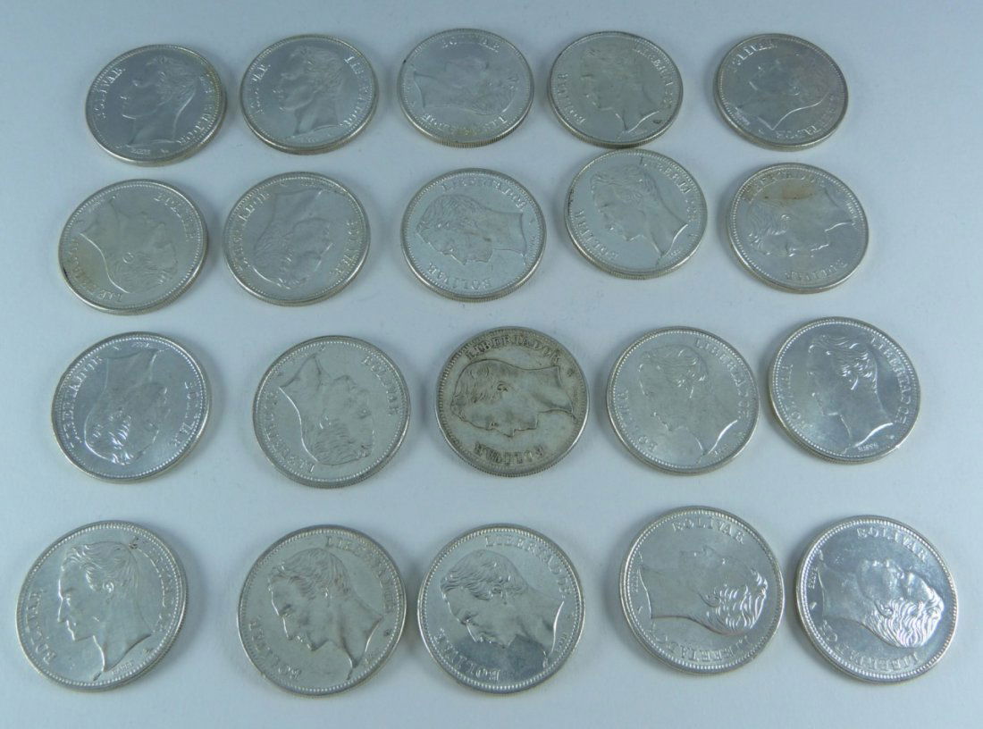 VENEZUELA 835 BOLIVAR SILVER COIN COLLECTION 20PC (1 of 4)